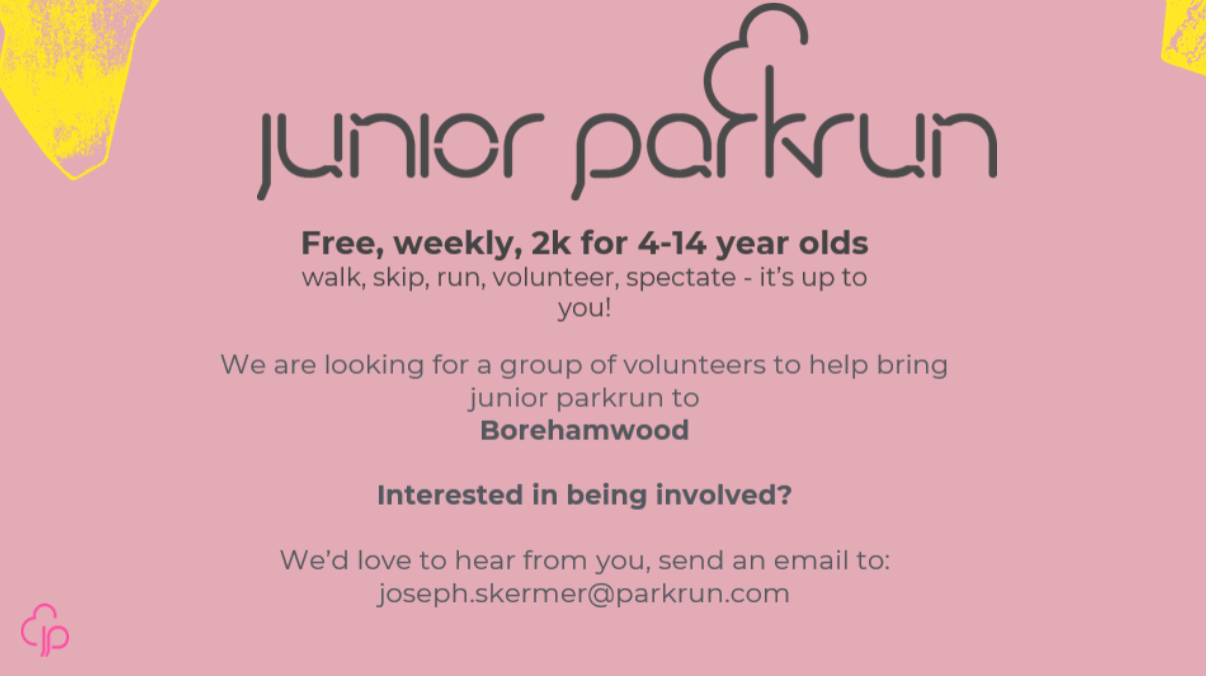 Junior parkrun Advert Pink